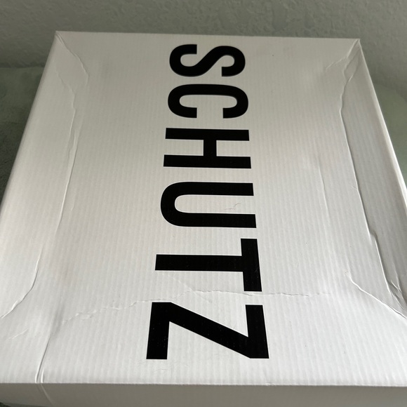 SCHUTZ Enola Chuck Heel Sandal in New Wood and Gold Size 7 - Picture 4 of 10